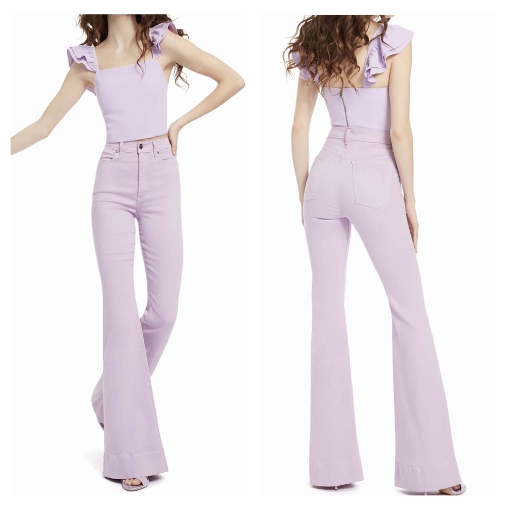 Alice + Olivia Beautiful High Rise Flared Jeans
